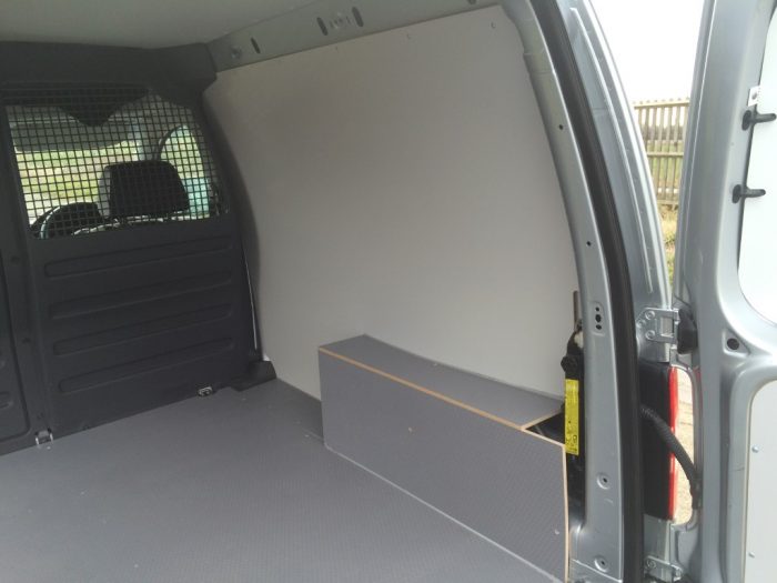 Grey Hexagon Van Flooring Fitted By Vanwagen Limited To A Vw Caddy Dog Handlers Van